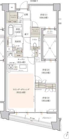 リビオ駒沢大学レジデンス 間取り Cタイプ