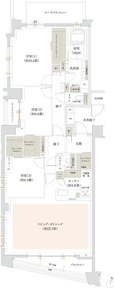 リビオ駒沢大学レジデンス 間取り Jタイプ