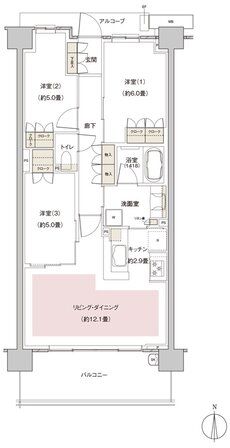 パークホームズ伊丹稲野ガーデンスクエア ステーションゲート 間取り 70Bcタイプ
