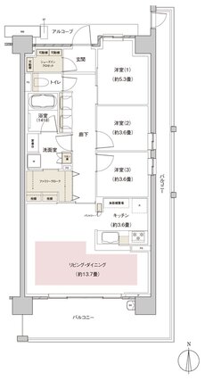 パークホームズ伊丹稲野ガーデンスクエア ステーションゲート 間取り 75Acタイプ