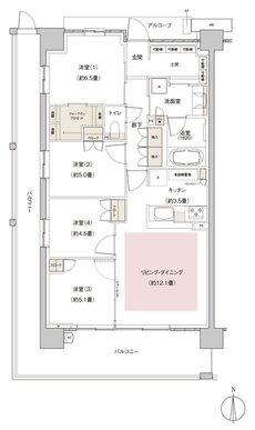パークホームズ伊丹稲野ガーデンスクエア ステーションゲート 間取り 85Abタイプ