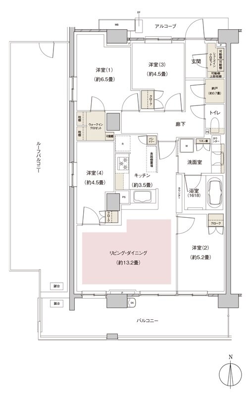 パークホームズ伊丹稲野ガーデンスクエア ステーションゲート 間取り 88Abrタイプ