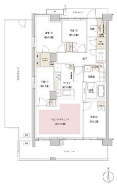 パークホームズ伊丹稲野ガーデンスクエア ステーションゲート 間取り 88Abrタイプ