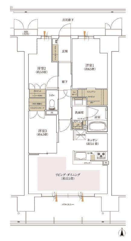 大阪市内最大級Osaka Metro谷町線駅1分ｘ総483戸駅前開発プロジェクト 間取り BF type（North 街区）