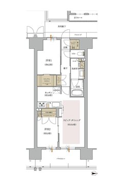 大阪市内最大級Osaka Metro谷町線駅1分ｘ総483戸駅前開発プロジェクト 間取り CB type（North 街区）