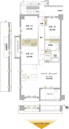 サンクレーア長久手はなみずき通 間取り A type