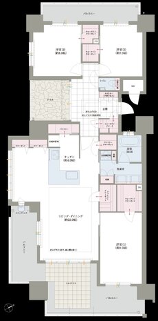 ロイヤルガーデン吉野本町 ザ・レジデンス 間取り 120-G TYPE