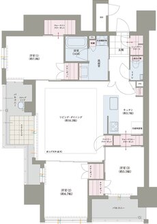 ロイヤルガーデン吉野本町 ザ・レジデンス 間取り 88-B TYPE