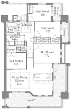 サングレート博多エクセラス 間取り D TYPE