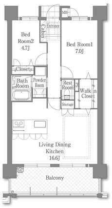 サングレート博多エクセラス 間取り B1 TYPE