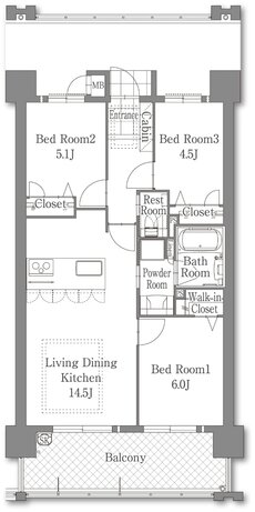サングレート博多エクセラス 間取り C TYPE