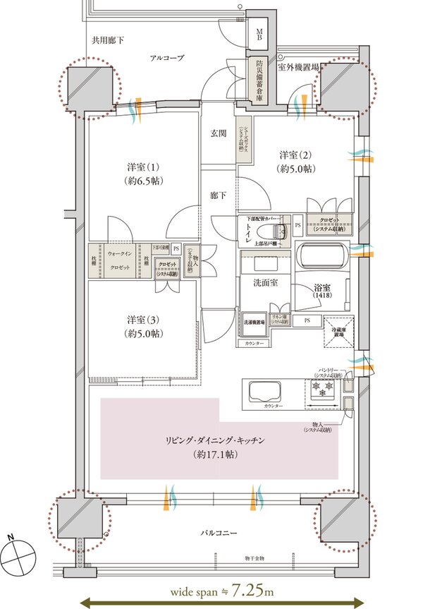 レ・ジェイド上前津 間取り E type