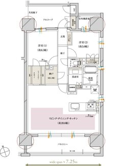 レ・ジェイド上前津 間取り E type MENU PLAN1