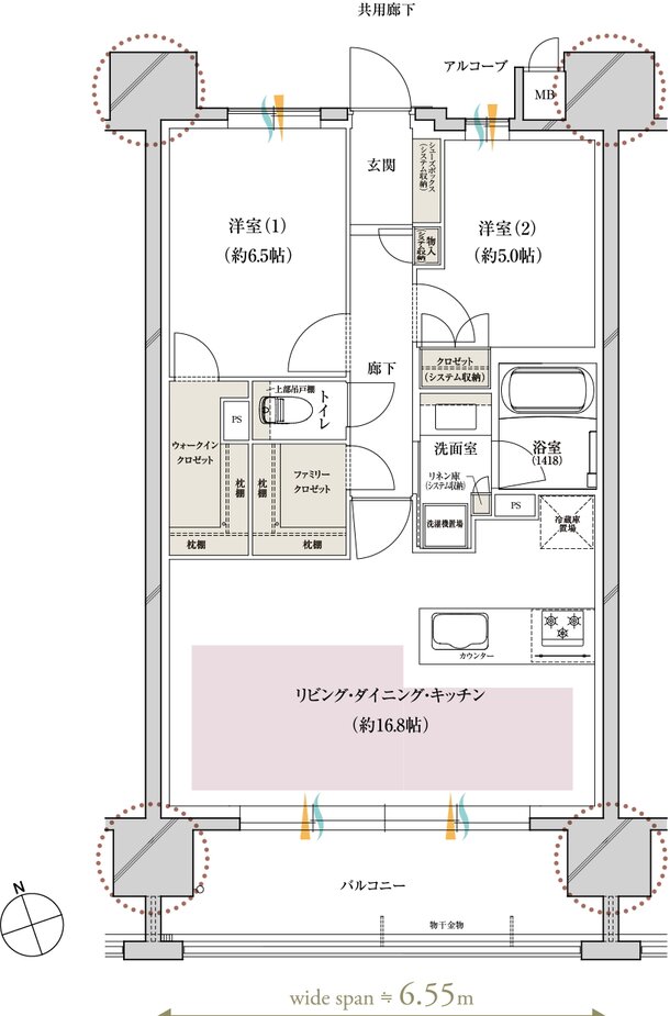 レ・ジェイド上前津 間取り B1 type MENU PLAN2