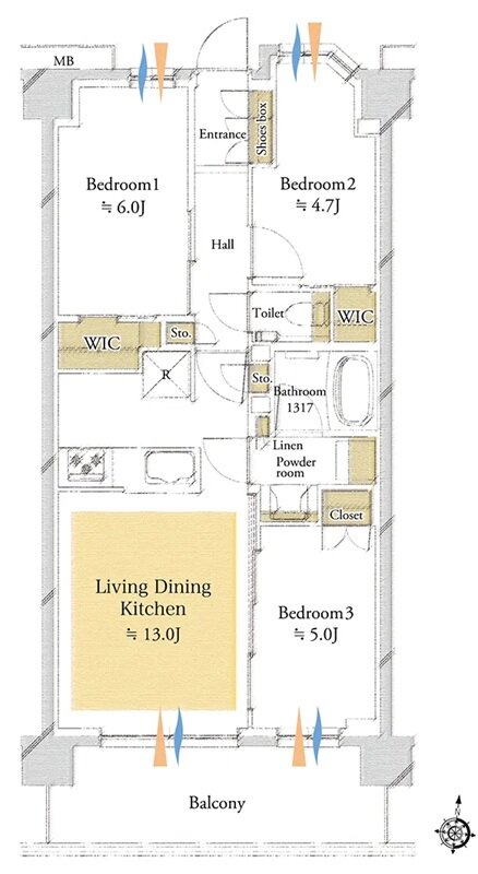 プレシス与野本町 間取り Iタイプ