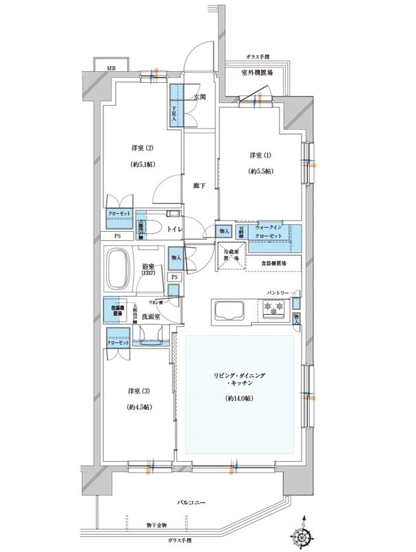 プレシス与野本町 間取り Jタイプ