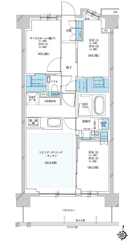 プレシス与野本町 間取り Hタイプ
