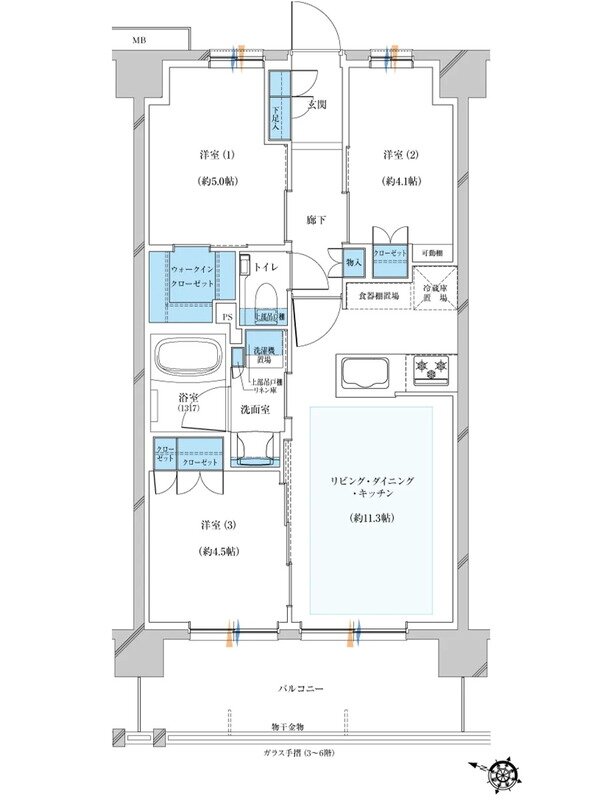 プレシス与野本町 間取り Eタイプ
