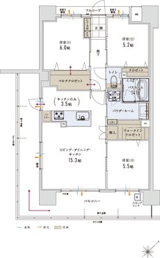 アルファステイツ博多サウス 間取り A TYPE