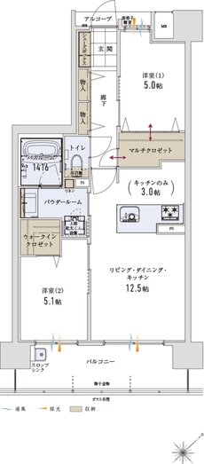 アルファステイツ博多サウス 間取り B TYPE