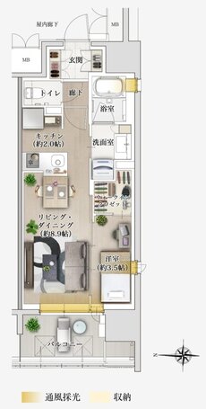 ソルティア天王寺舟橋ステーションゲート 間取り Bタイプ