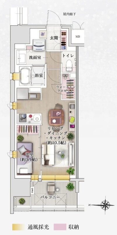 ソルティア天王寺舟橋ステーションゲート 間取り Aタイプ