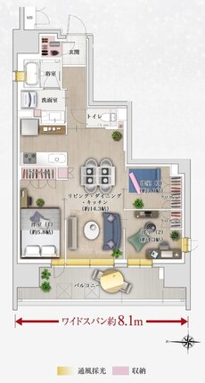 ソルティア天王寺舟橋ステーションゲート 間取り Cタイプ
