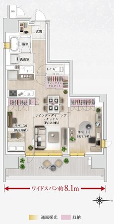 ソルティア天王寺舟橋ステーションゲート 間取り Cタイプ menu3