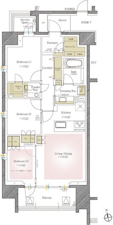 プラウド四谷 間取り A1 type