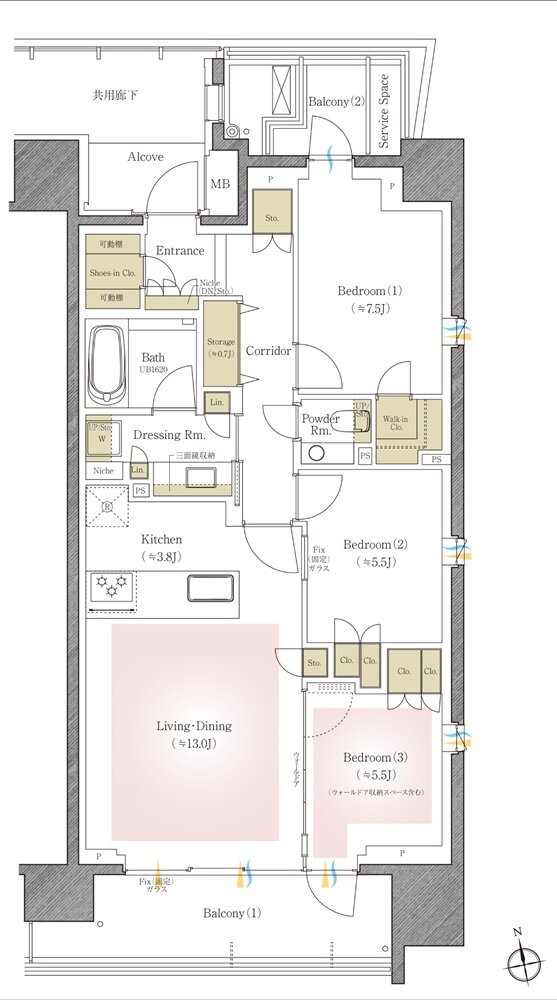 プラウド四谷 間取り C1 type