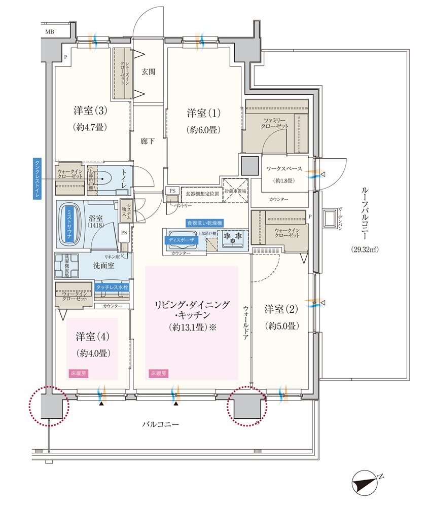 エクセレントシティ船橋夏見台 間取り Kr2 type