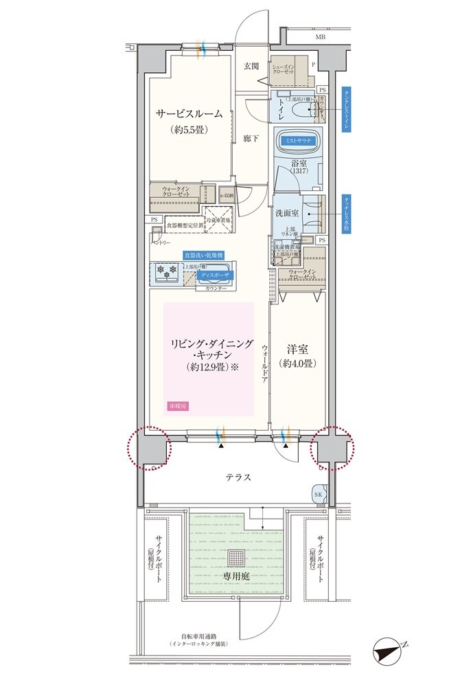 エクセレントシティ船橋夏見台 間取り Eg type