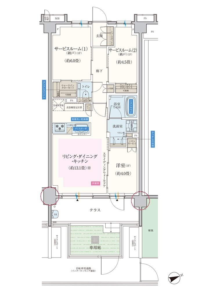 エクセレントシティ船橋夏見台 間取り Gg type