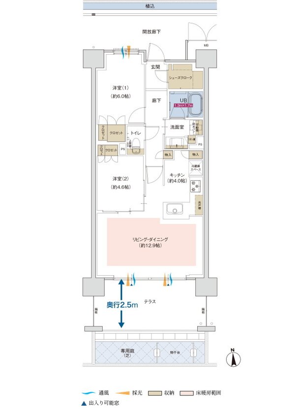 ポレスター佐久平駅南ガーデンテラス 間取り C2Gタイプ
