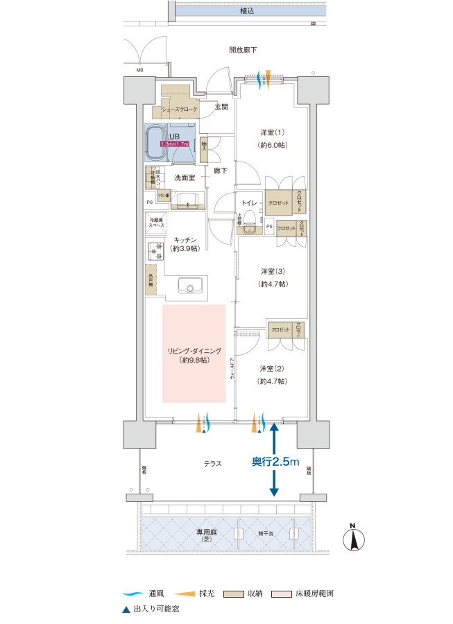 ポレスター佐久平駅南ガーデンテラス 間取り D1Gタイプ