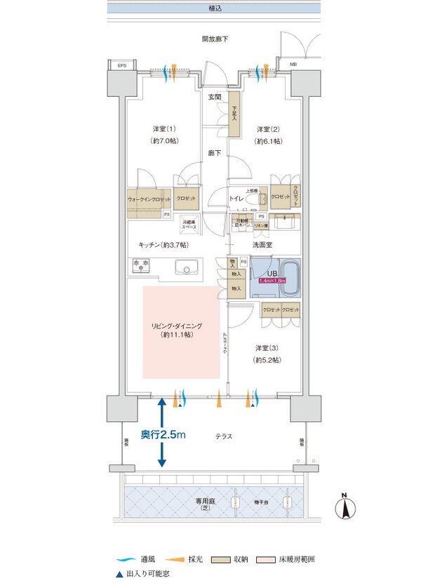 ポレスター佐久平駅南ガーデンテラス 間取り FGタイプ