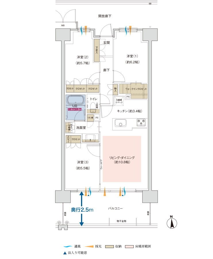 ポレスター佐久平駅南ガーデンテラス 間取り Gタイプ