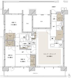 ブランズシティ船橋ビアレ 間取り 1-P type