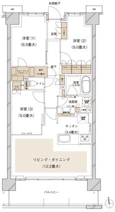 ブランズシティ船橋ビアレ 間取り 2-F2 type