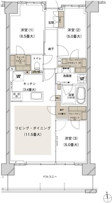 ブランズシティ船橋ビアレ 間取り 2-B6 type