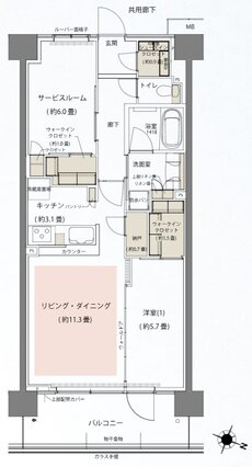 リビオシティ船橋北習志野ミッドレジデンス 間取り E64Aタイプ