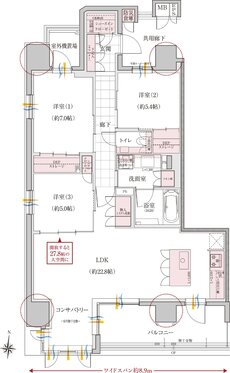 プラセシオン昭和桜山 間取り F type プレミアムプラン