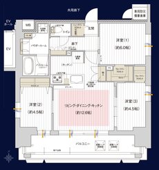 プレサンス レイズ 新瑞橋駅前 間取り Aタイプ
