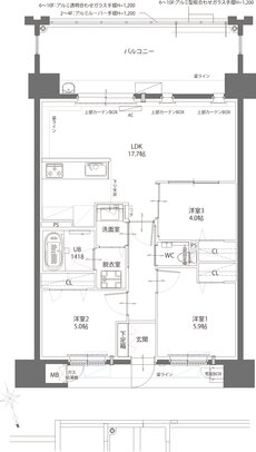 リヴィエール八幡中央ガーデンテラス 間取り C TYPE