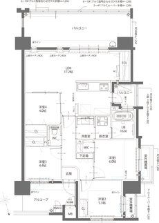 リヴィエール八幡中央ガーデンテラス 間取り D TYPE