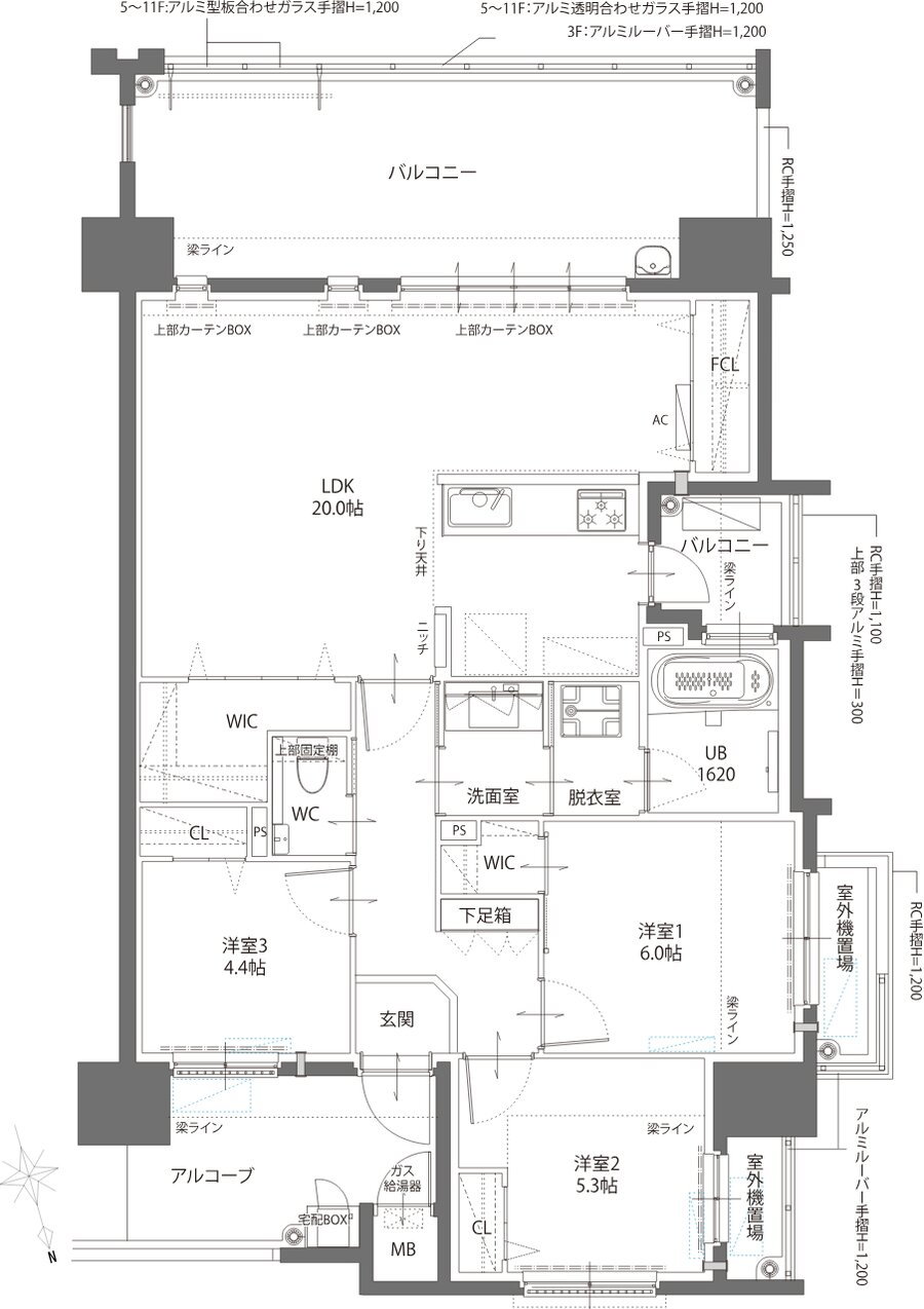 リヴィエール八幡中央ガーデンテラス 間取り Dα TYPE