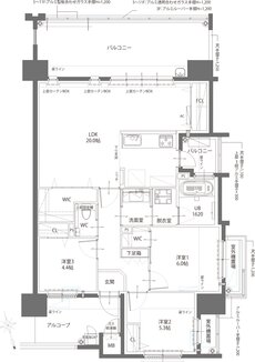 リヴィエール八幡中央ガーデンテラス 間取り Dα TYPE