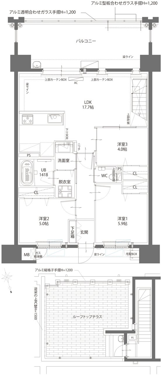 リヴィエール八幡中央ガーデンテラス 間取り Cr TYPE　PLEMIUM PLAN