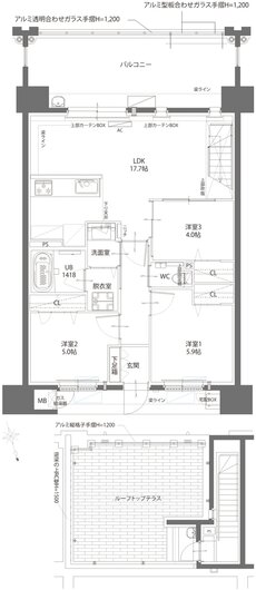 リヴィエール八幡中央ガーデンテラス 間取り Cr TYPE　PLEMIUM PLAN