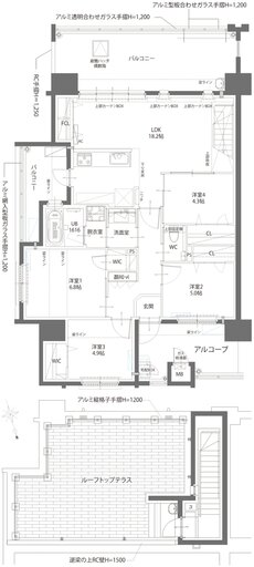 リヴィエール八幡中央ガーデンテラス 間取り Er TYPE　PLEMIUM PLAN